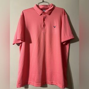 Callaway orangish pink polo